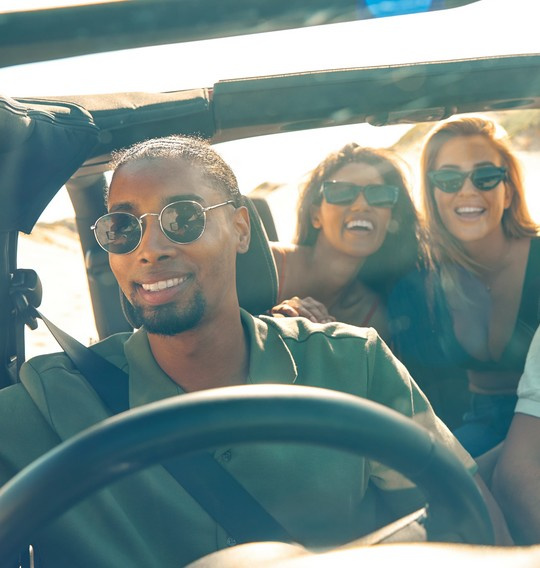 Amis en voiture